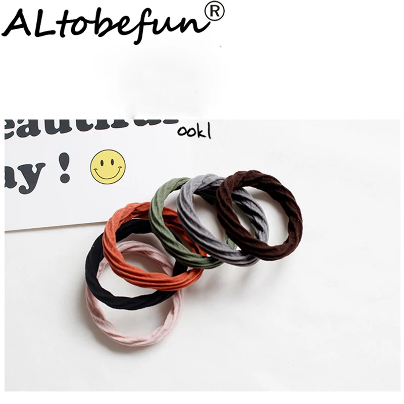 Модное женское кольцо для волос ALTOBEFUN женская простая однотонная резинка женский