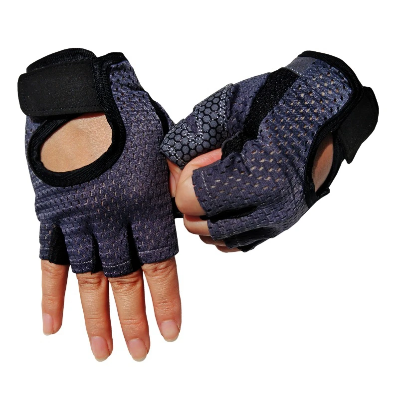 Professional Gym Fitness Gloves Power Weight Lifting Women Men Crossfit Workout Bodybuilding Half Finger Hand Protector (20)