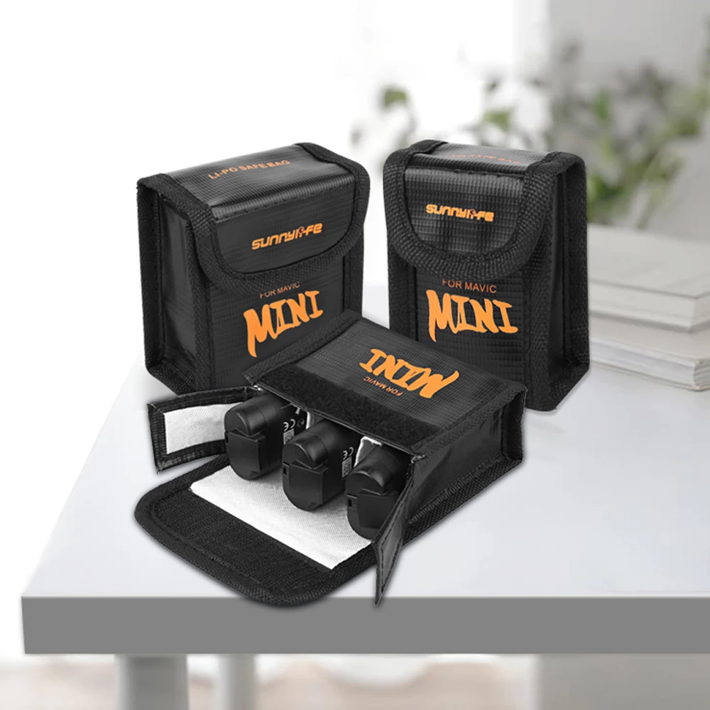 New GFI Flight Battery Safe Bag for DJI Mavic MINI Drone Protective Case Transport Protector Explosion-proof Anti-scratch Accessory 