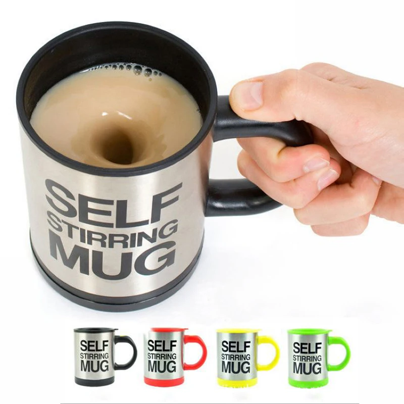 1PC 400ML Self Stirring Mug Stainless Steel Mix Coffee Tea Cup With Lid,  Automatic Coffee Milk Mixing, Auto Stirring Mug