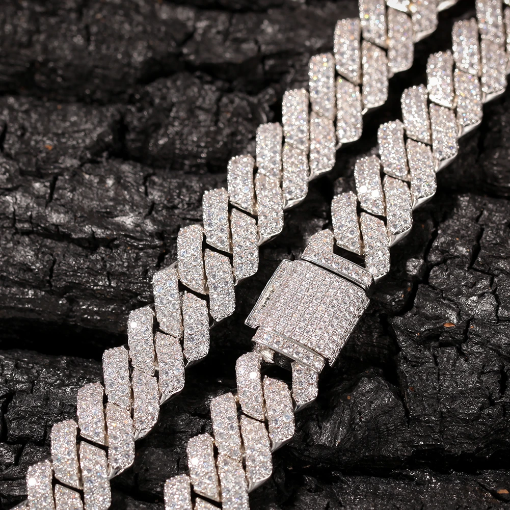 TBTK 13 мм Micro Pave зубец кубинская цепочка ожерелья модные хип хоп полный льдом из кубического циркония ювелирные изделия для мужчин и женщин