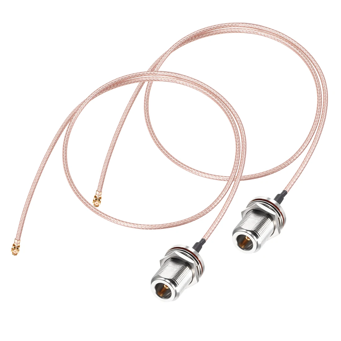 

uxcell 2pcs U.FL To N Female Connector RF Adapter 20inch RG178 Extension Pigtail Cable for WiFi Router UF.L/3G/GSM/4G Module