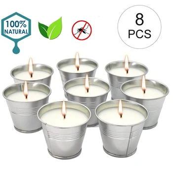 

8pcs Fragrance Candles Lemongrass Oil Outdoor Mosquito Repellent Scented Candle Home Party Decoration Diy Scented Candle