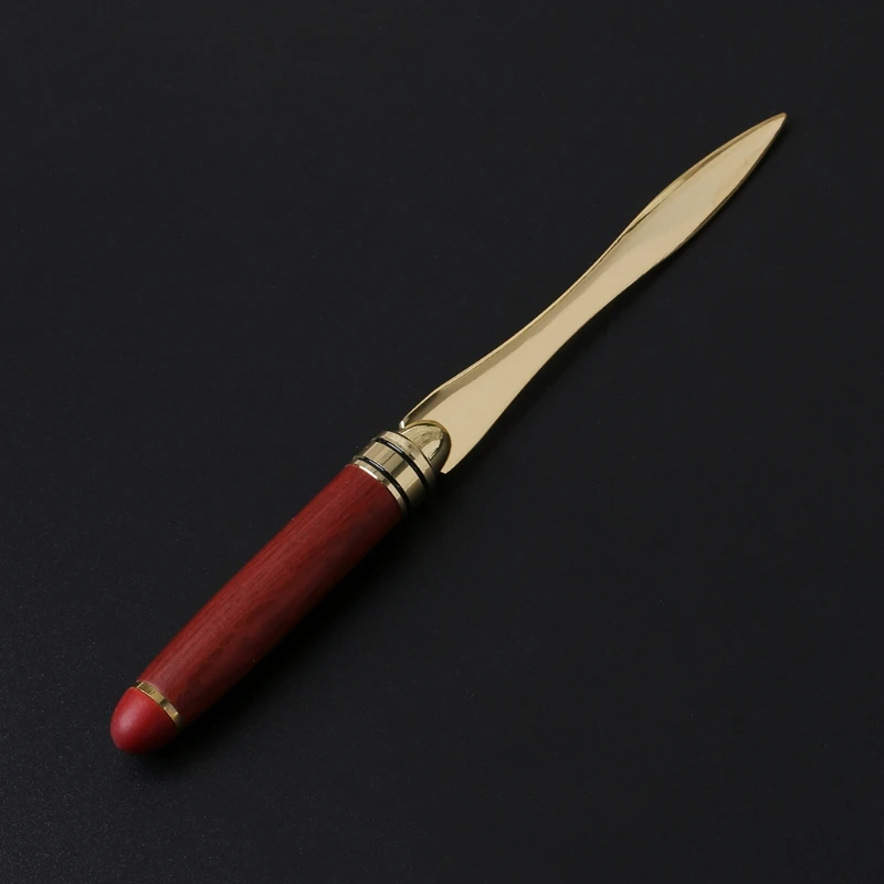 Открывалка для писем из нержавеющей стали с деревянной ручкой конверты нож для резки разделенный файл