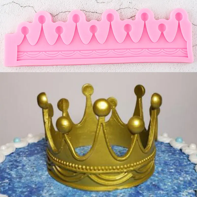 

Big Crown Lace Border Silicone Mold DIY Party Cupcake Topper Fondant Cake Decorating Tools Candy Clay Chocolate Gumpaste Moulds