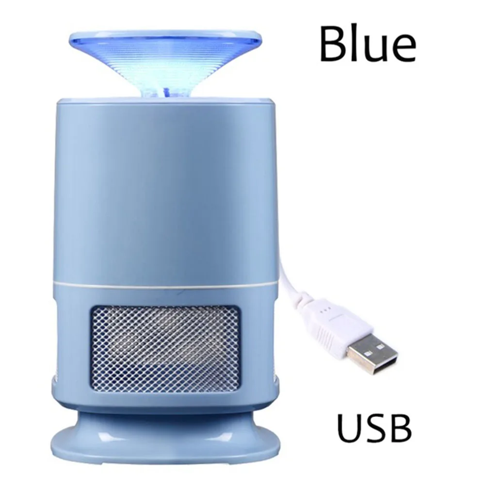 Синий USB москитный убийца лампа без излучения электрическая ловушка для насекомых свет Жук Насекомое репеллент светодиодный свет безопасно для ухода за ребенком - Цвет: Синий