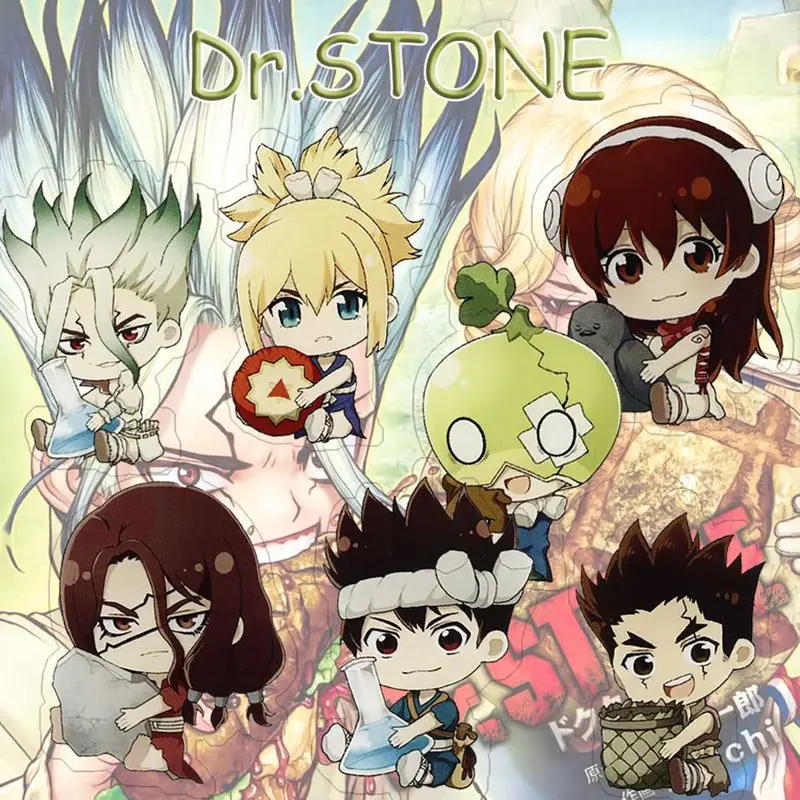 Аниме Dr. STONE мультфильм брелок милый рисунок акриловый двухсторонний прозрачный вентиляторы ювелирные аксессуары Подарки