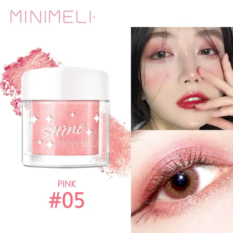 

MINIMELI Diamond Pearl Matte Eye Shadow Palette Waterproof Metal Hightlighter Powder Long-lasting Eyeshadow Eye Mskeup TSLM2