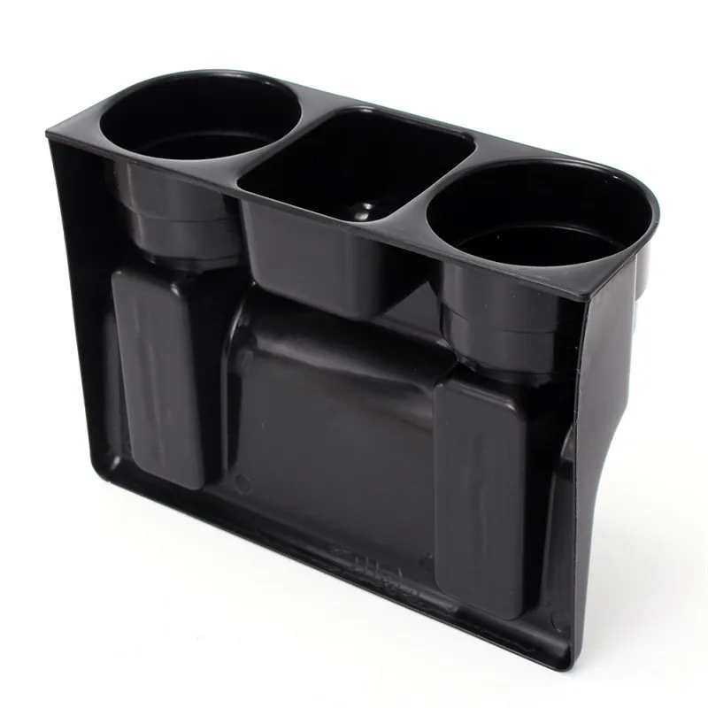 

3 In 1 Car Seat Seam Wedge Car Cup Holder Organizer Drink 2 Cup Holders Travel Drink Stand Storage Car Auto Box Organizer