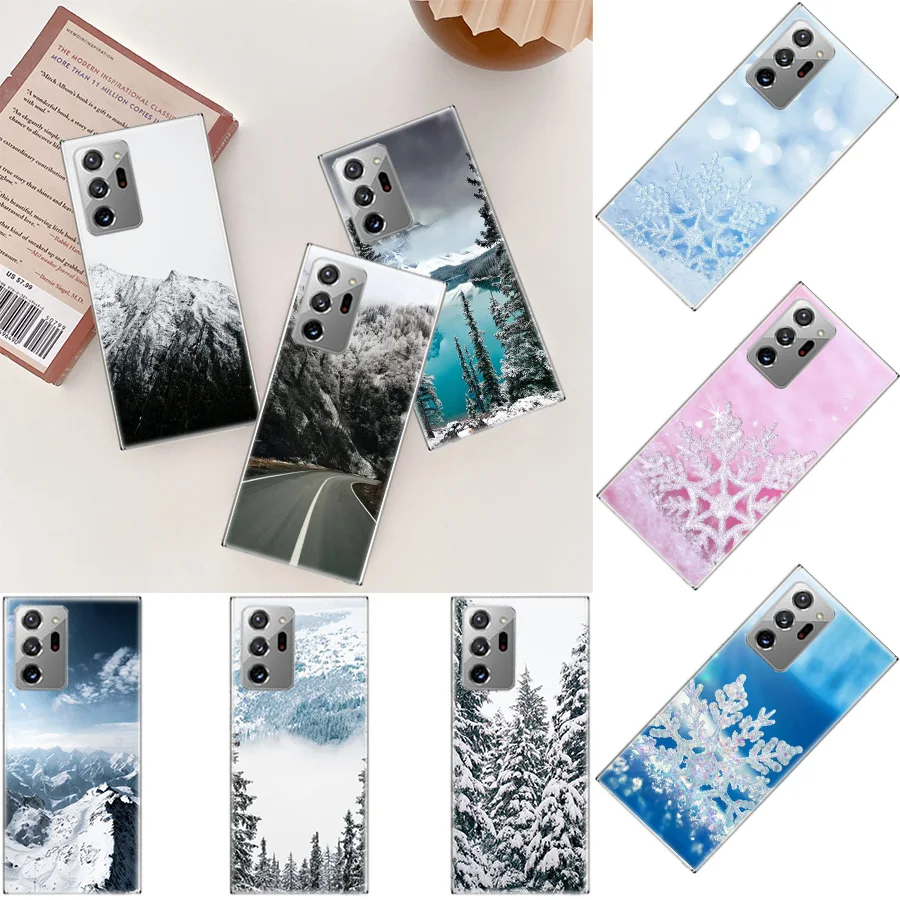 White Mountain Pine Tree Forest Mountain Peak Mist Custodia Per Telefono Per Galaxy Samsung A03 A03S A13 A23 A33 A53 A73 A54 A34 A24 A14 5G