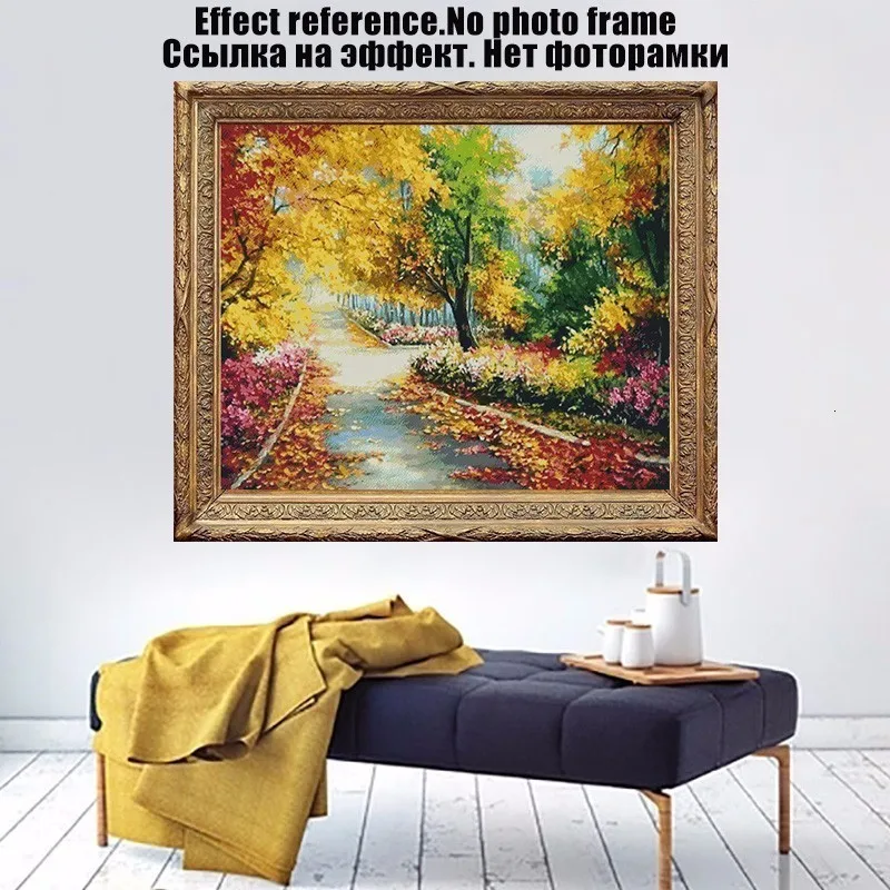 5D Сделай Сам Алмазная вышивка крестиком живописный лес Byway Кристалл Алмазная вышивка рукоделие полный набор алмазных украшений для дома