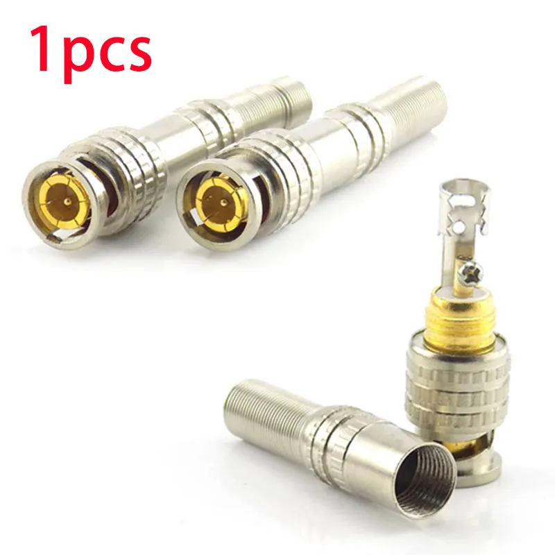 

1pc BNC Male Connector adapter twist-on Coaxial RG59 Cable to BNC Male Connector for CCTV camera Accessories N11