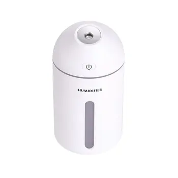 

Color White Blue Pink 320 ML Ultrasonic Humidifier 10 to 20 Hours Humidification USB Humidfiiers Warm Light Car Air Humidifier