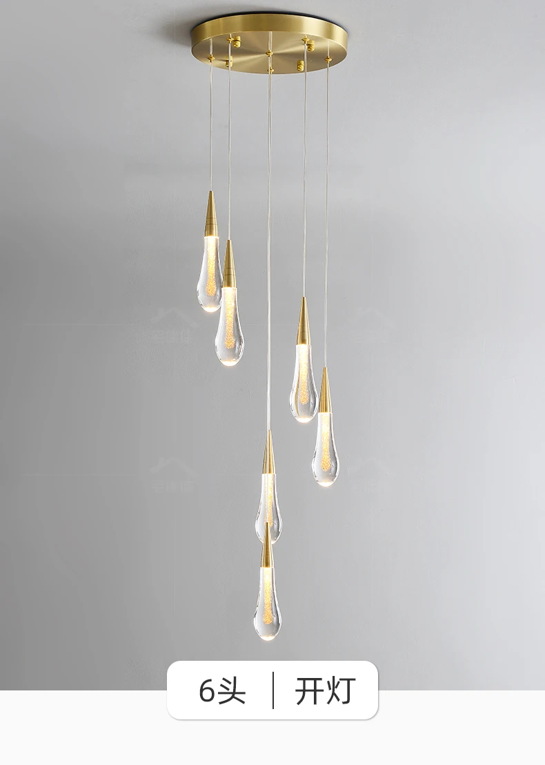 Rotativo de Dupla Lâmpada de Luxo Escada Lustre Longo Simples Duplex Edifício Villa Quarto Modelo História Pós-moderna Luz 13 quarto modelo, rotativo de dupla história pós-moderna luz lâmpada de luxo