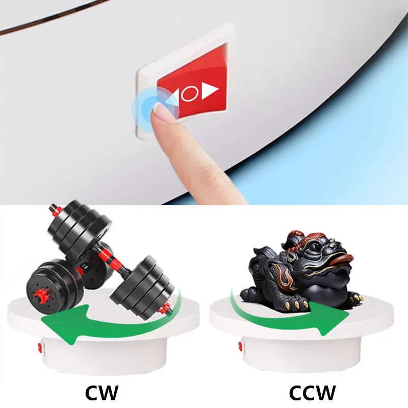 Suporte para Exibição de Produto Adereços para Disparo de Vídeo Usb com Regulagem de Velocidade Rotação de 360 Botão Elétrica Vlog ° - Image 2