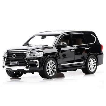 

1:24 Toy Vehicles Car Toy Car Model for Children Pull Back Models Sound Light Diecast Boy Kids Gifts SUV for Lexus LX570