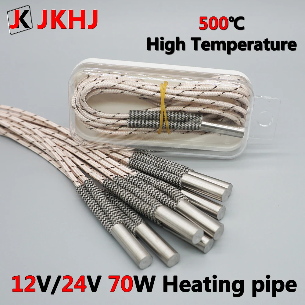 3d Printer Accessories 12V 24V 70W Heater Cartridge For Volcano E3D V6 Hotend Temperature Sens Heating Tube T-D500 Heating Pipe