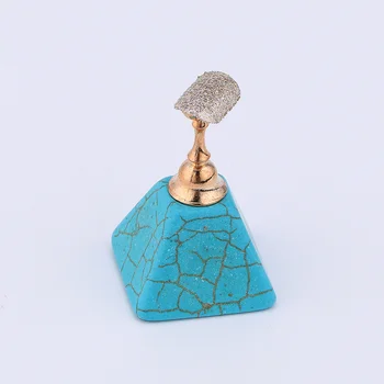 

Nail Practice Base Stand Turquoise Base Strong Magnetic Crack Stone Practice Nail Plate Nail Display Stand Nail Tip Holder Nail