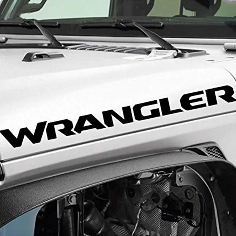 Виниловая наклейка на капот с надписью совместимая Jeep Wrangler 2 &quotX 24&quot | Автомобили