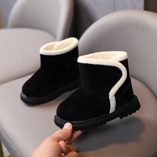 Maat 21-25 Baby Jongens Meisjes Winter Snowboots Kinderen Lambswool Warme  Laarzen Kids Licht Anti-Slip Plus fluwelen Dikke Katoenen Schoenen -  AliExpress