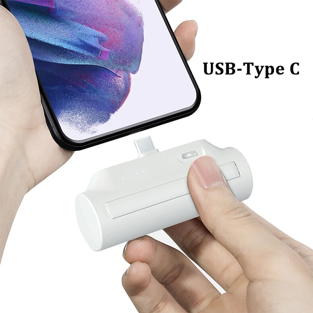 5000mAh Mini Power Bank USB-Type C Lighting Interface For iPhone iPad  Xiaomi Huawei Fast Charging