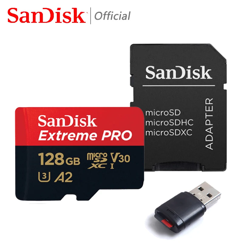 samsung 64gb memory card SanDisk Extreme PRO Micro SD Card 128GB Up to 170MB/s 64GB 256GB A2 V30 U3 TF Card 32GB 512GB A1 Memory SD Card 1TB With For PC 64 gb memory card Memory Cards