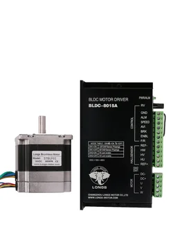 

DE ship&EU free ship 57BLF01 Brushless DC Motor 63W 24V 3000RPM 3PHASE Nema 23 0.6N.m Peak +Driver BLDC-8015A LONGS-MOTOR