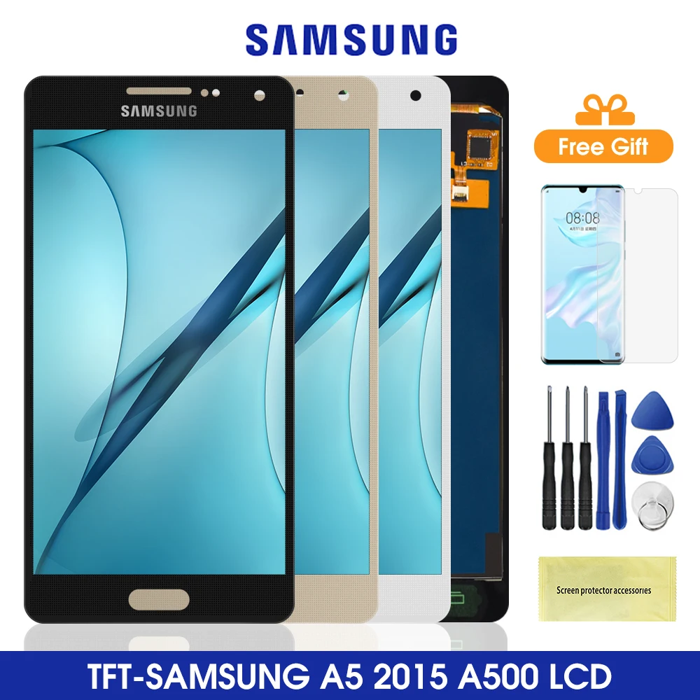 ЖК дисплей A500 для Samsung Galaxy A5 2015 сенсорный экран дигитайзер в сборе A500F A500FU A500M