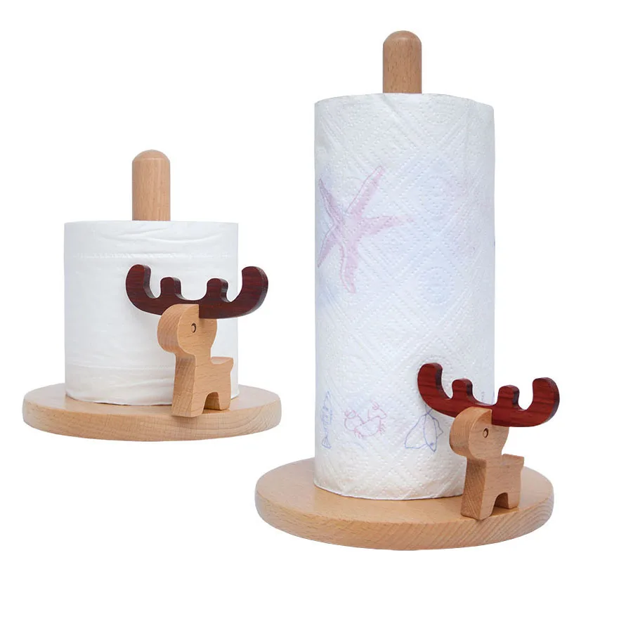 Креативный деревянный держатель для рулона и бумаги Baffect милая кухонная коробка