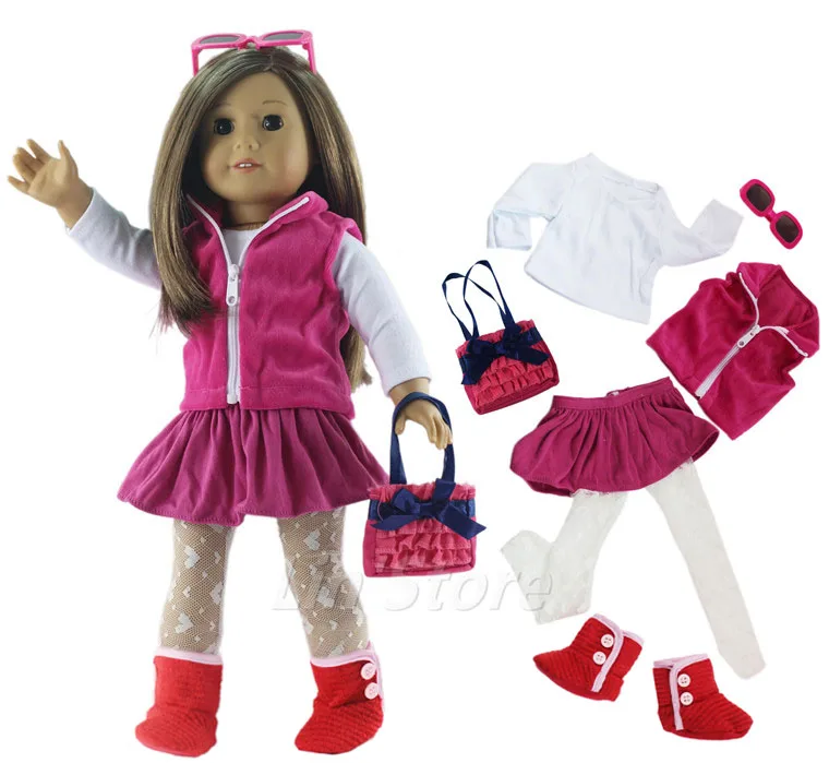 Модная кукольная одежда набор игрушек наряд для 18 &quot американская кукла