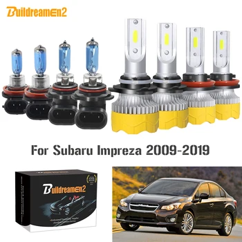 

Buildreamen2 4 Pieces 9005 H11 Car Headlight High Beam + Low Beam LED Halogen Bulb Headlamp 12V For Subaru Impreza 2009-2019