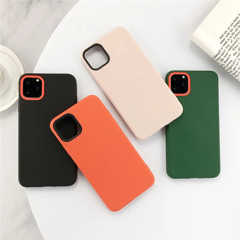 Простой цветной чехол для телефона Lovebay iphone 11 Pro Max 6 6S 7 8 Plus XR X XS мягкий силиконовый
