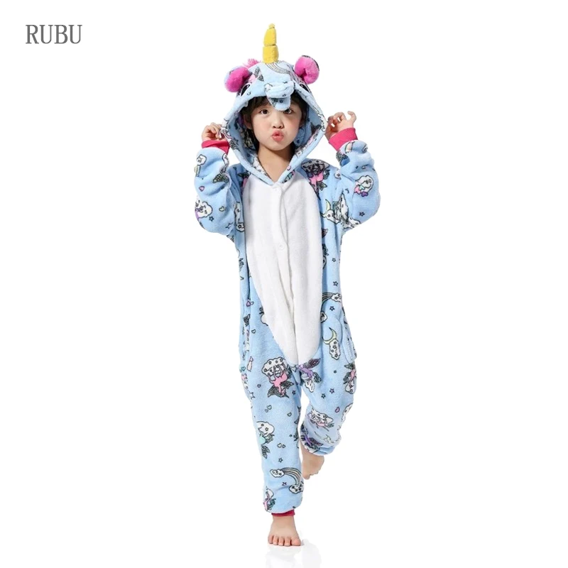 Pink star Unicorn Kuguurumi/комбинезон для мальчиков и девочек; Пижама с единорогом; зимний детский костюм; комбинезон для костюмированной вечеринки с рисунком панды; детская одежда для сна; одеяло; Пижама - Цвет: Pink star Unicorn