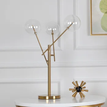 

Post Modern Originality Bedroom Bedside Lamp Designer Study A Living Room Personality Three Head Glass Desk Lamp