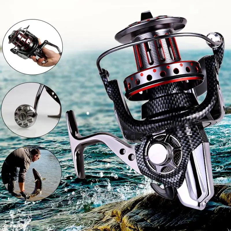 

8000-12000 Trolling ReelFishing Reel CNC Machined Spool Large Capacity Metal Spinning Fishing Reel Boat Big Game Fishing