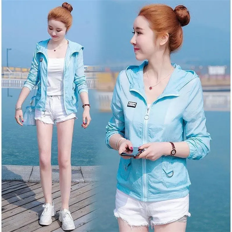 

Sun Protection Clothing Female Fairy 2019 Summer New Style Korean-style Hooded Baseball Uniform Beach Outdoor Sun Shirt Coat Tre