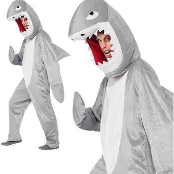 

Adult's Shark fish Costume Big Head Sea Life Fancy Dress Ladies Mens Outfit