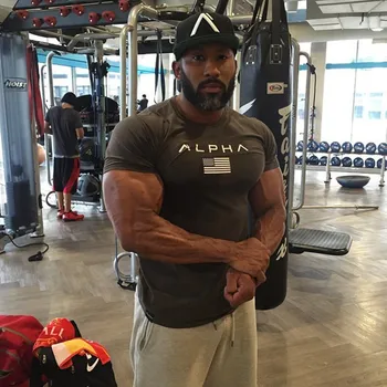 

Black Gym T Shirt Fitness Men Running Sports T Shirt Cotton Male Training Tee Shirt Summer Casual Short Sleeve T Shirt Clothing