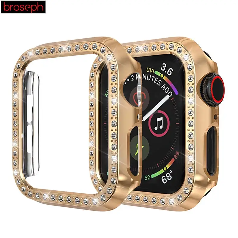 Чехол для экрана для apple watch 4 40 мм 44 мм Алмазная Защитная рамка покрытие часы бампер крышка для Iwatch серии 4