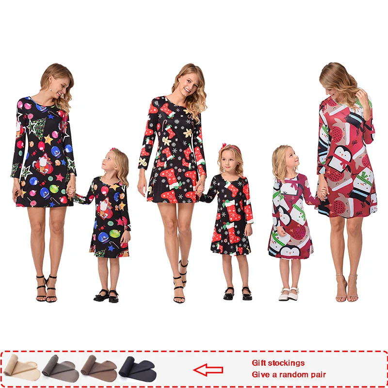 

family matching clothes 2019New Autumn christmas clothes Dresses mom and daughter dress family christmas clothes christmas pjs