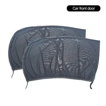 

2Pcs Window Sun Shade Black Mesh Cover Child UV Protector Shield For Most Car Auto Car Side Rear Window Sun Shade Visor Curtain