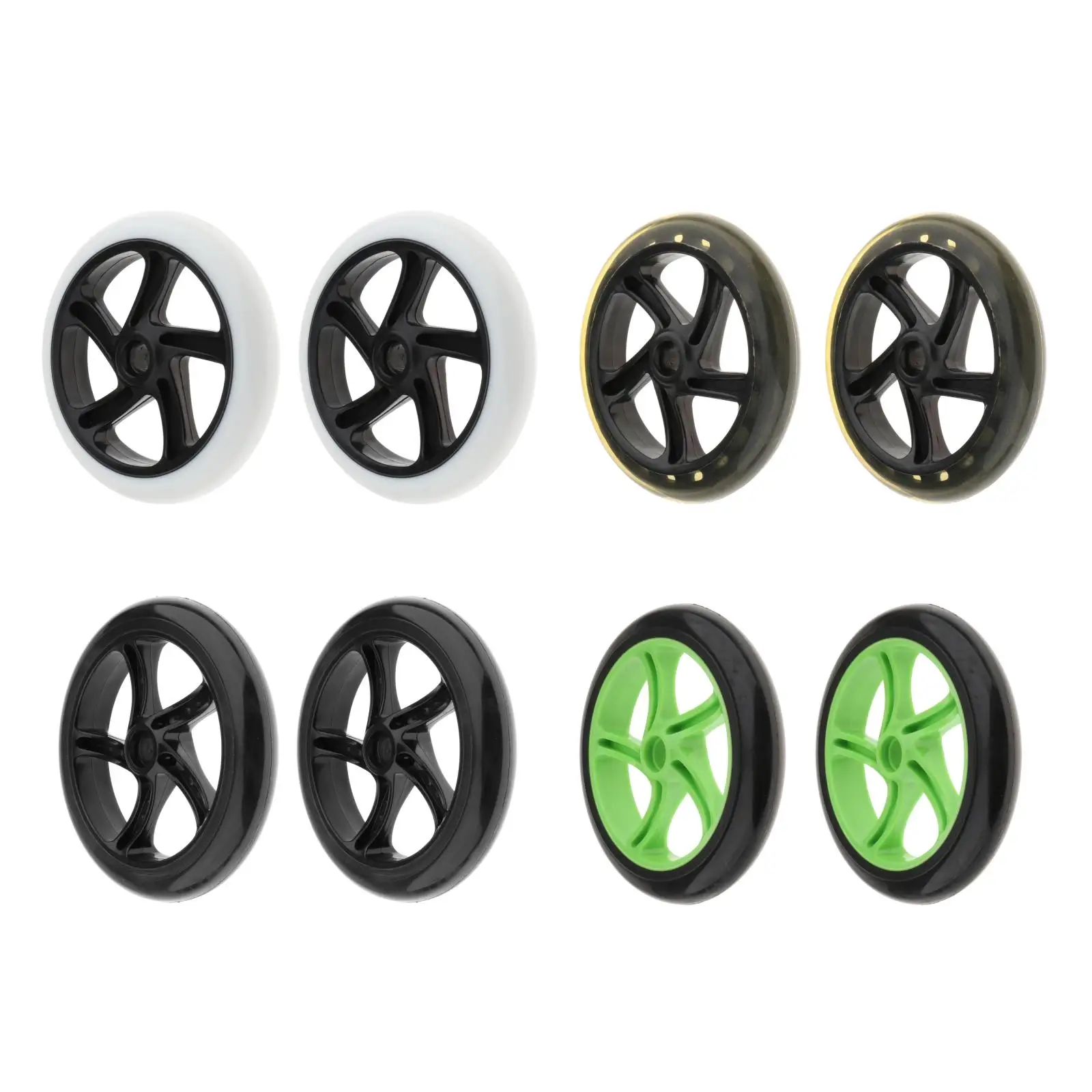 2 Pcs Scooter Wheels Kick Scooter Pro Stunt Wheels Accessories Sport Scooter Front Rear Wheel Replacement Parts