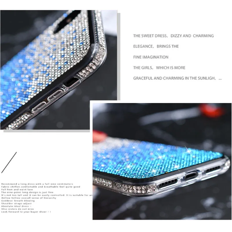 Weloan применимый iphone 11 6 7 8 p x xs xr max pro max Алмазный чехол для телефона градиентный iphone два-в-одном Новая цветная дрель в виде ракушки