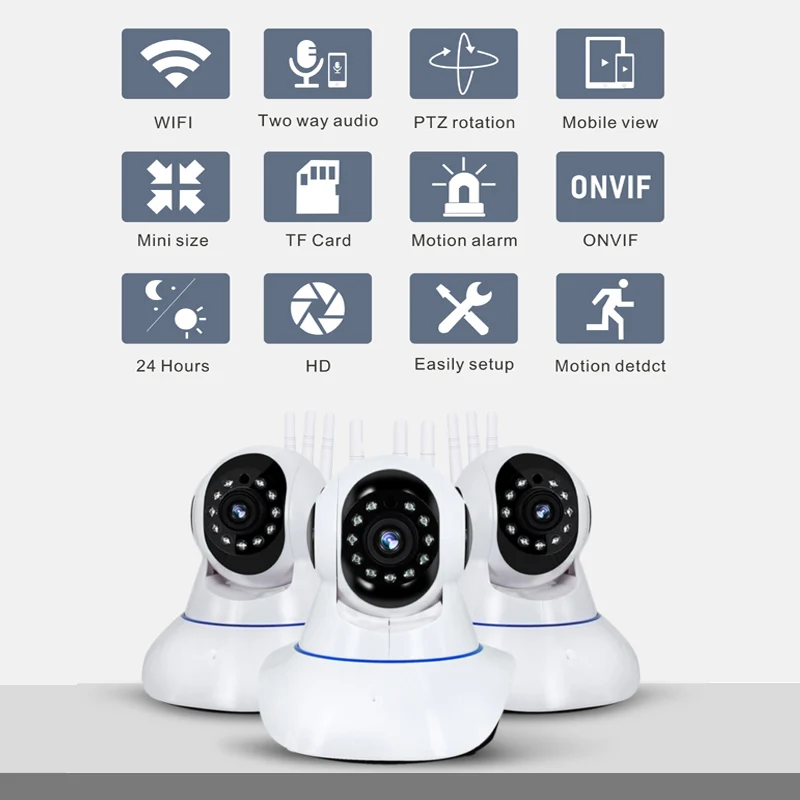 1080P HD IP Wireless Camera Home Security Camera Night Vision Baby Monitor CCTV Camera Wifi Smart Alarm infrared Indoor Camera