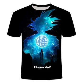 

2020 New Anime Dragon Ball Series Printed 3D T-shirt Round Neck Short Sleeve Ladies T-shirt Men's Casual Ladies T-shirt Top