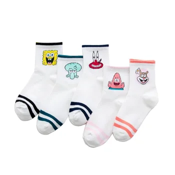 

Morematch Autumn Women Socks Cartoon Animal Cute SpongeBob Sock For Girls Winter Warm Cotton Sock For Ladies Christmas Gifts