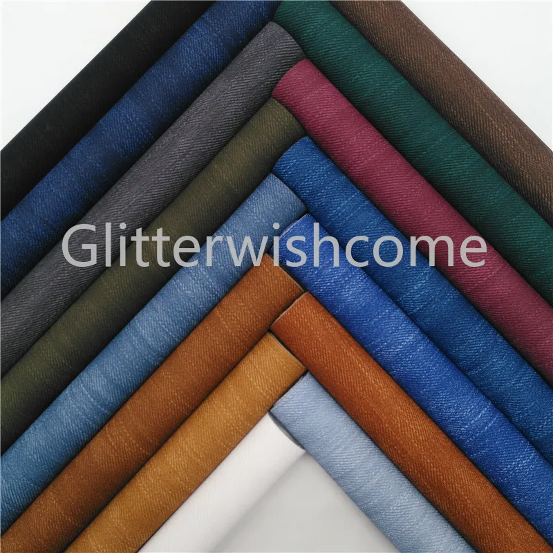 Винил Glitterwishcome размера A4 21 х29 см для бантов джинсовая ткань искусственная кожа