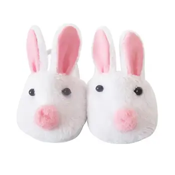

2019 Hot Sale High quality 1 Pair Cute Cartoon Rabbit Felt Slippers for 18inch Baby Doll Accessories Soft Sandals Slipper Casual