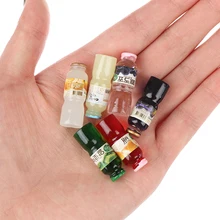 

5pcs Miniature Dollhouse Drink Bottle Mini Food Play Doll House Children Kitchen Toys Accessories For Kid Toy Gifts