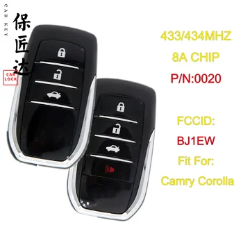 

BaoJiangDd car key Fit for Toyota Camary Levin Corolla Smart Key Intelligent Remote key Board：0020 Fccid:BJ1EW 433/434MHZ 8A